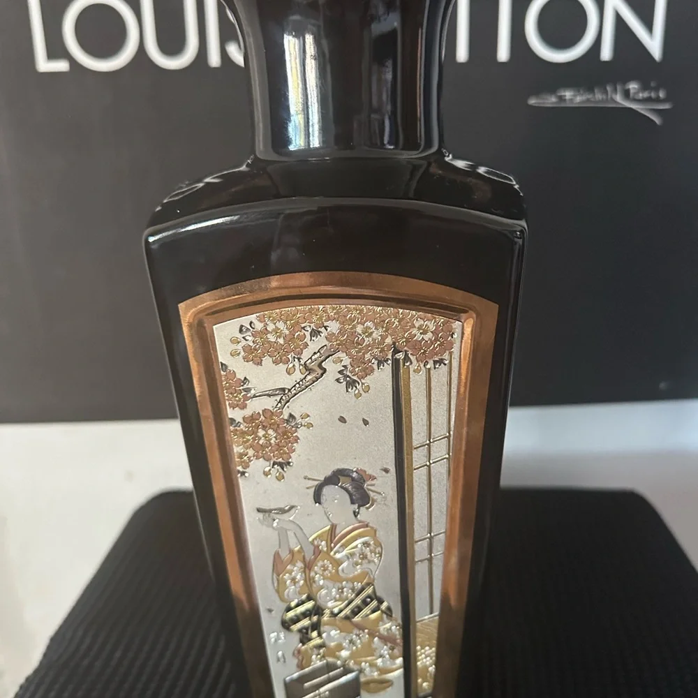 Chokin Art Vase by Hara 4 Seasons Gilded Geisha